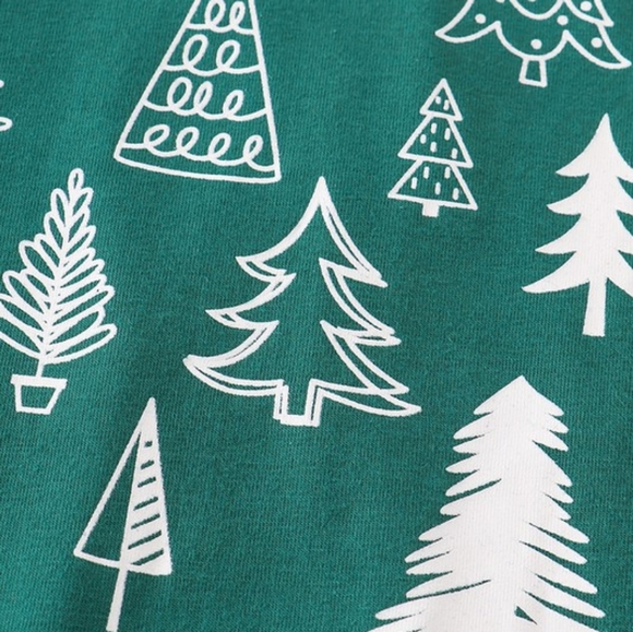 Kid Holiday Sweatshirt NWT Green Christmas Trees Boy or Girl - Picture 5 of 5